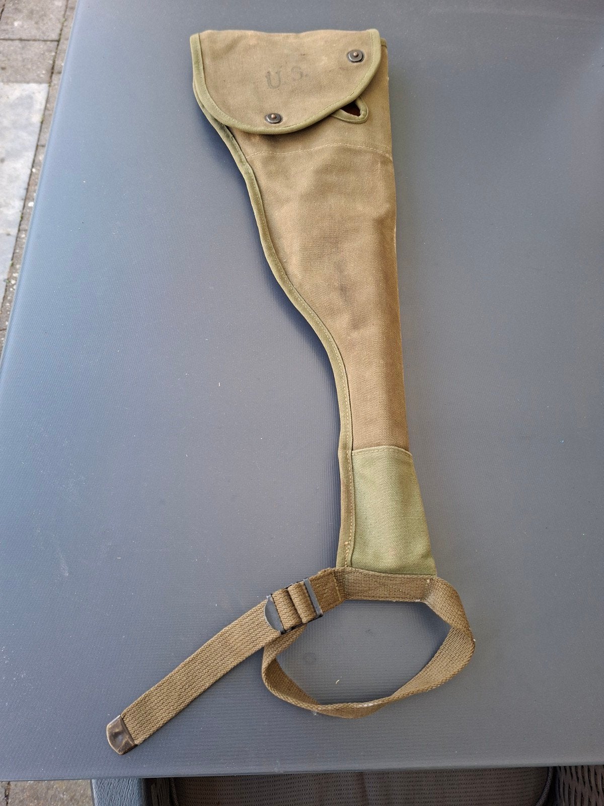 U.S.Airborne folding stock carbine jumpbag  Carter Bros '44, Ophalen of Verzenden, Overige soorten, Amerika, Kist of Geocache