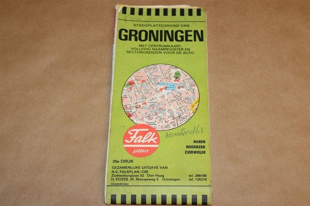Stadsplattegrond van Groningen - Falk plan - Ca 1980, Ophalen of Verzenden, 1800 tot 2000, Nederland, Landkaart