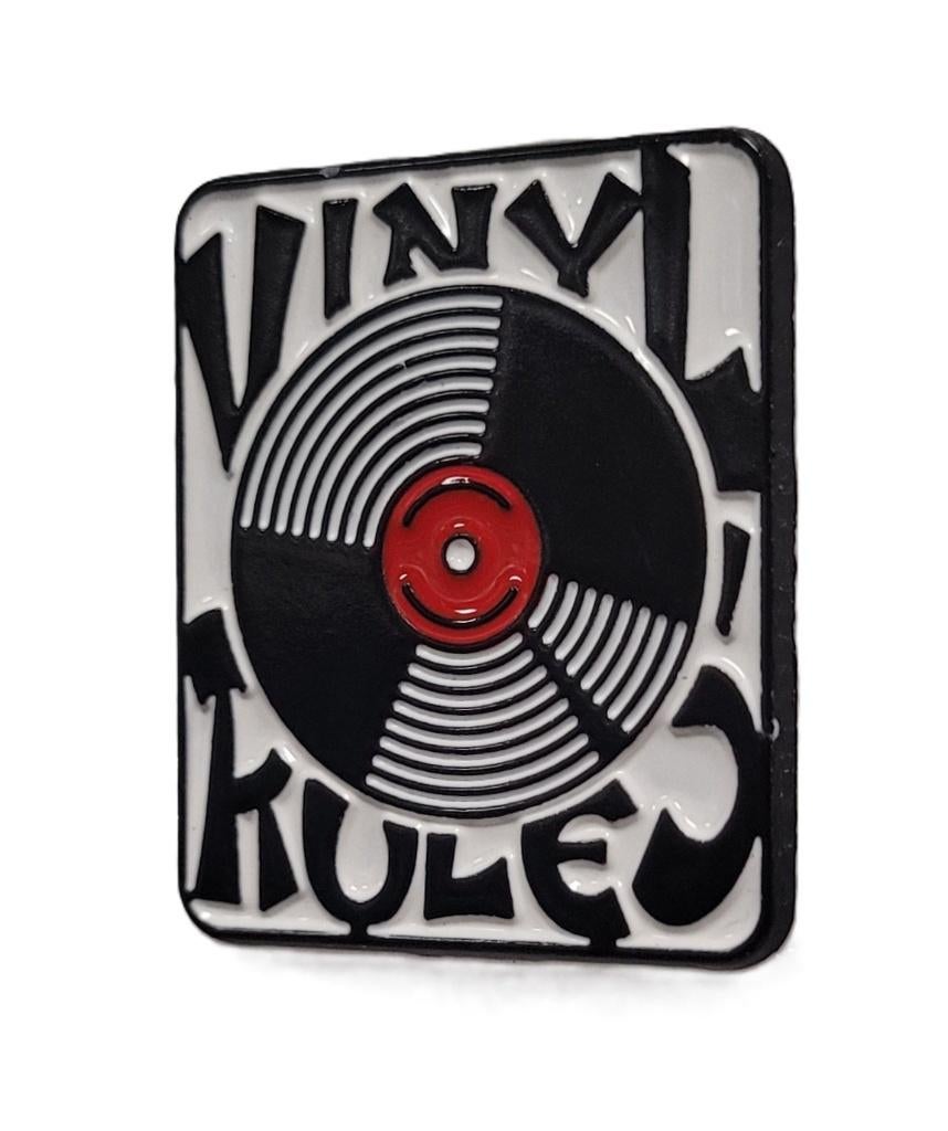 Vinyl Rules plaat pin van metaal speldje pins, Info@deconoord.nl, Deco Noord, Nieuw, Ophalen of Verzenden