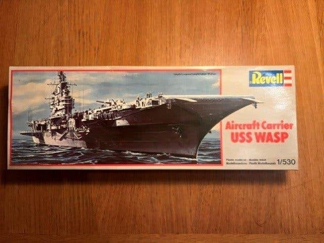Revell model USS Wasp 1/530 jaren 70/80, Ophalen of Verzenden, Zo goed als nieuw, 1:200 of kleiner, Revell