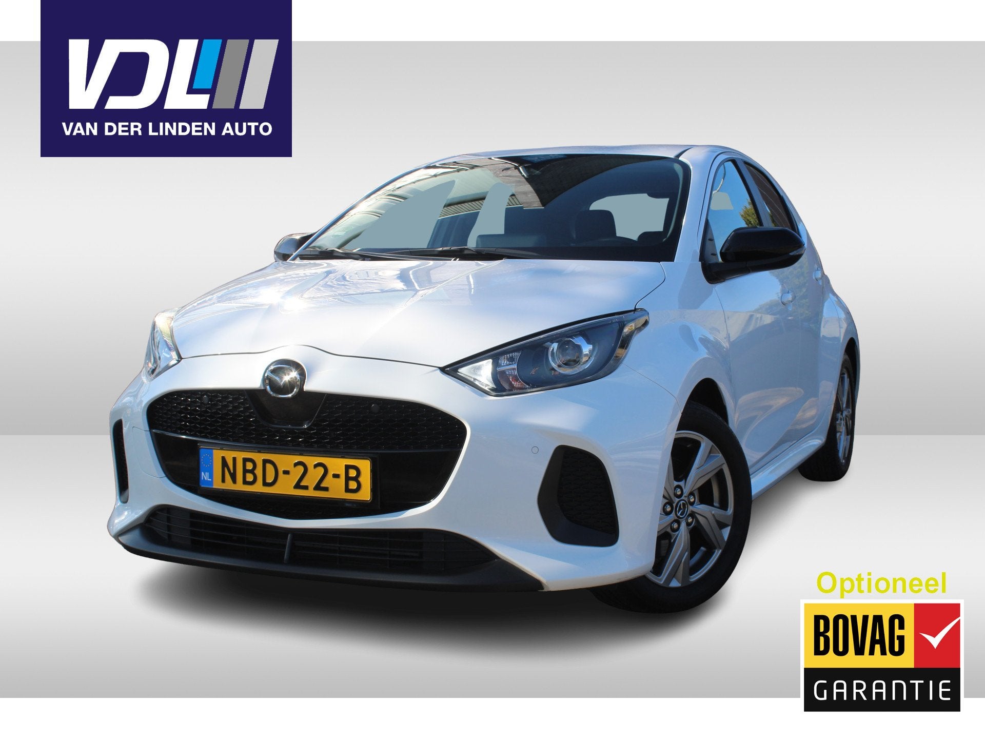 Mazda 2 Hybrid 1.5 Exclusive-line l Adaptieve Cruise Contol, Auto's, Gebruikt, Euro 6, Wit, 1490 cc