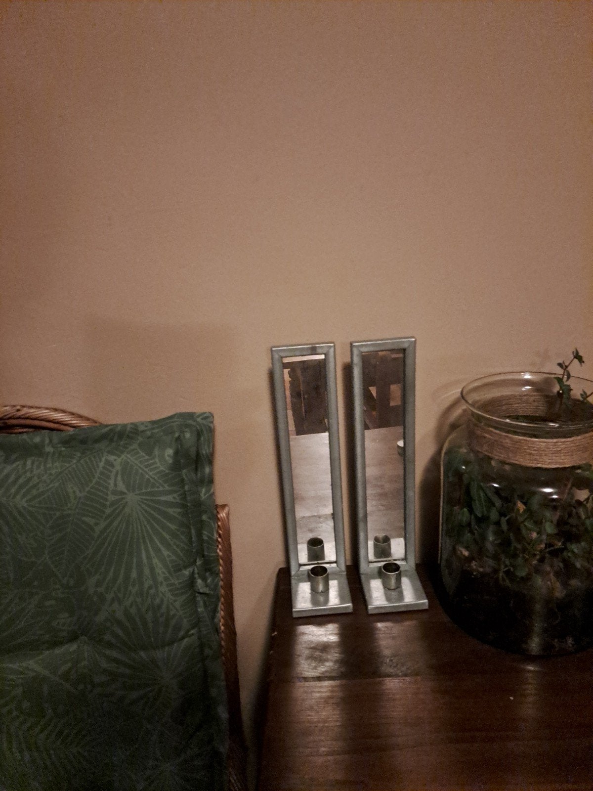 Metalen kaarsenhouder 30 cm, Huis en Inrichting, Ophalen of Verzenden, Gebruikt, Metaal, Kandelaar