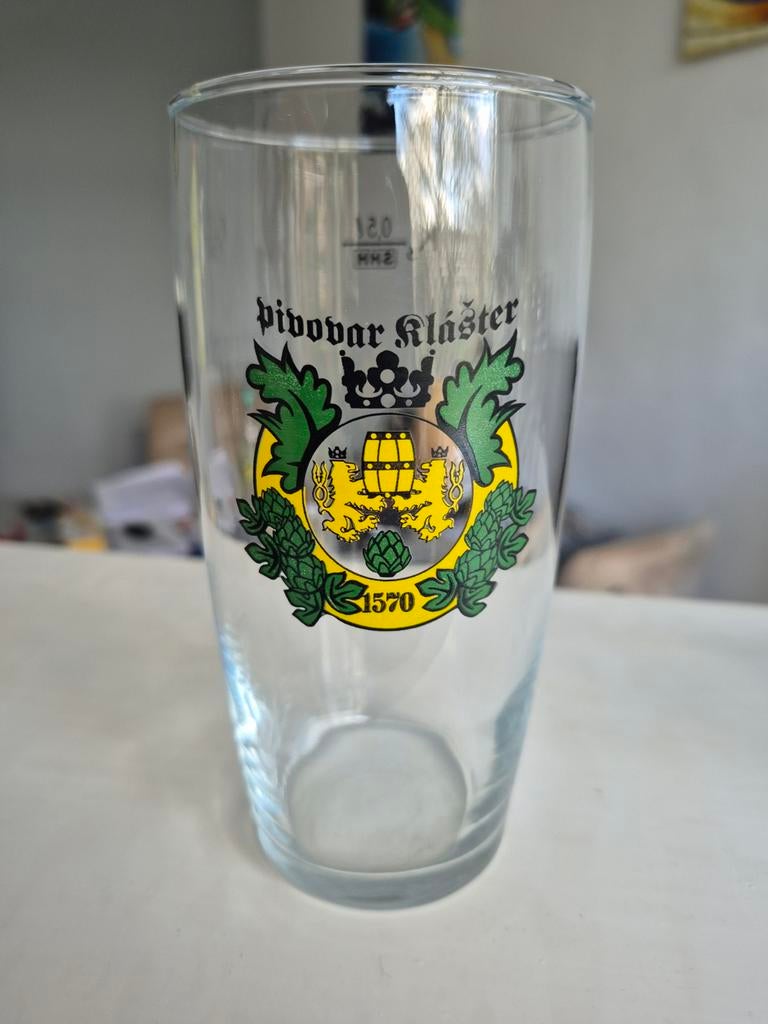 Pivovar Klášter bierglas 0,5L, Ophalen of Verzenden, Gebruikt, Bierglas