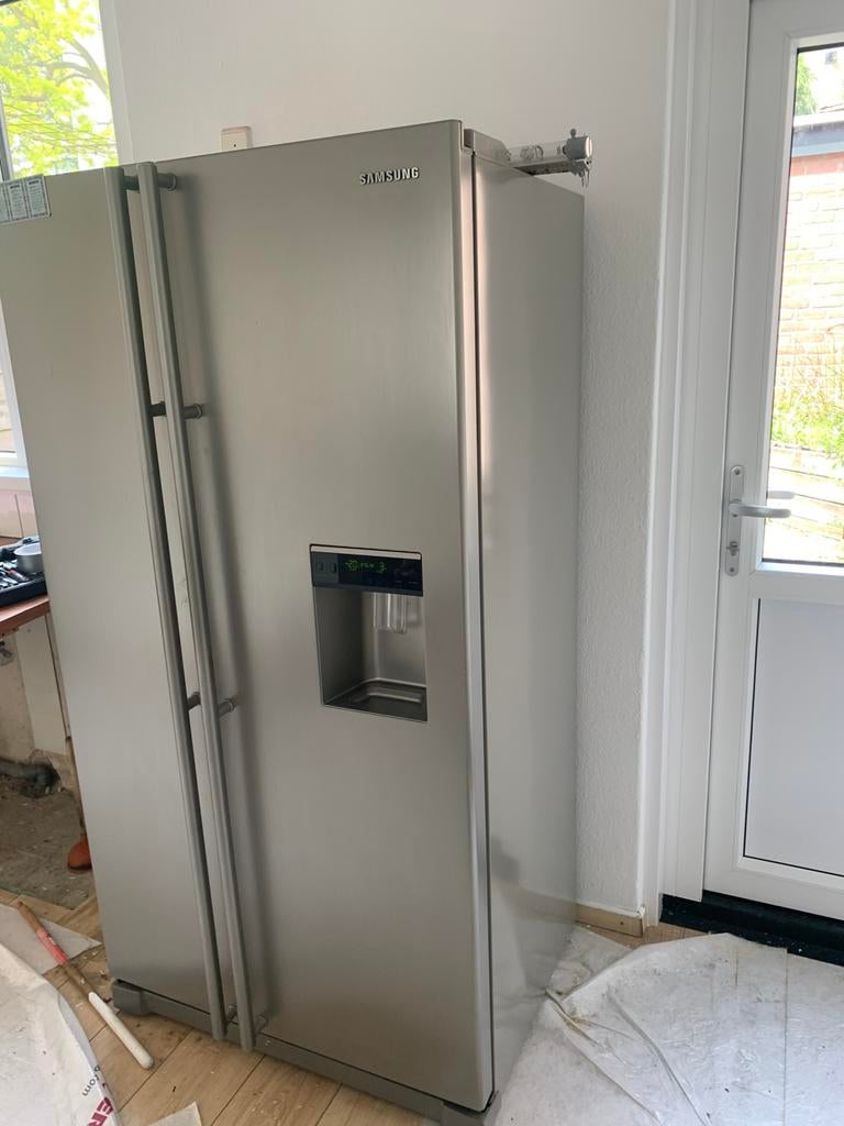 Samsung Amerikaanse koelkast, Witgoed en Apparatuur, Koelkasten en IJskasten, Ophalen, 200 liter of meer, 60 cm of meer, Met aparte vriezer