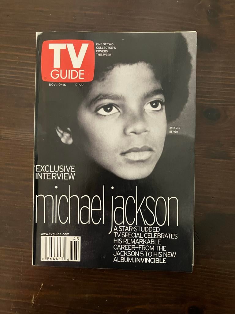 Michael Jackson interview in US TV Guide - Sept 2001, Ophalen of Verzenden, Zo goed als nieuw