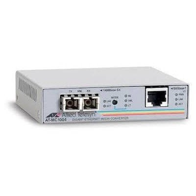 Allied Telesyn AT-MC1004 Unmanaged Gigabit Media Converter, Computers en Software, Netwerk switches, Ophalen of Verzenden, Gebruikt