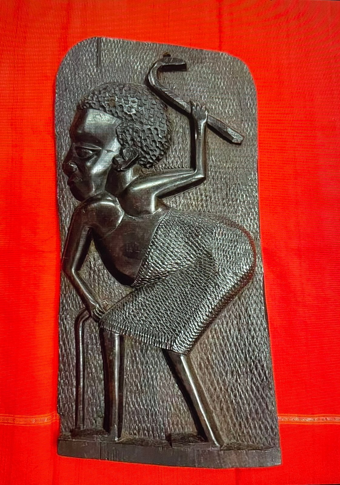 AFRIKAANSE WANDDECORATIE, Bruin, Afrika, Ophalen of Verzenden, 35 cm