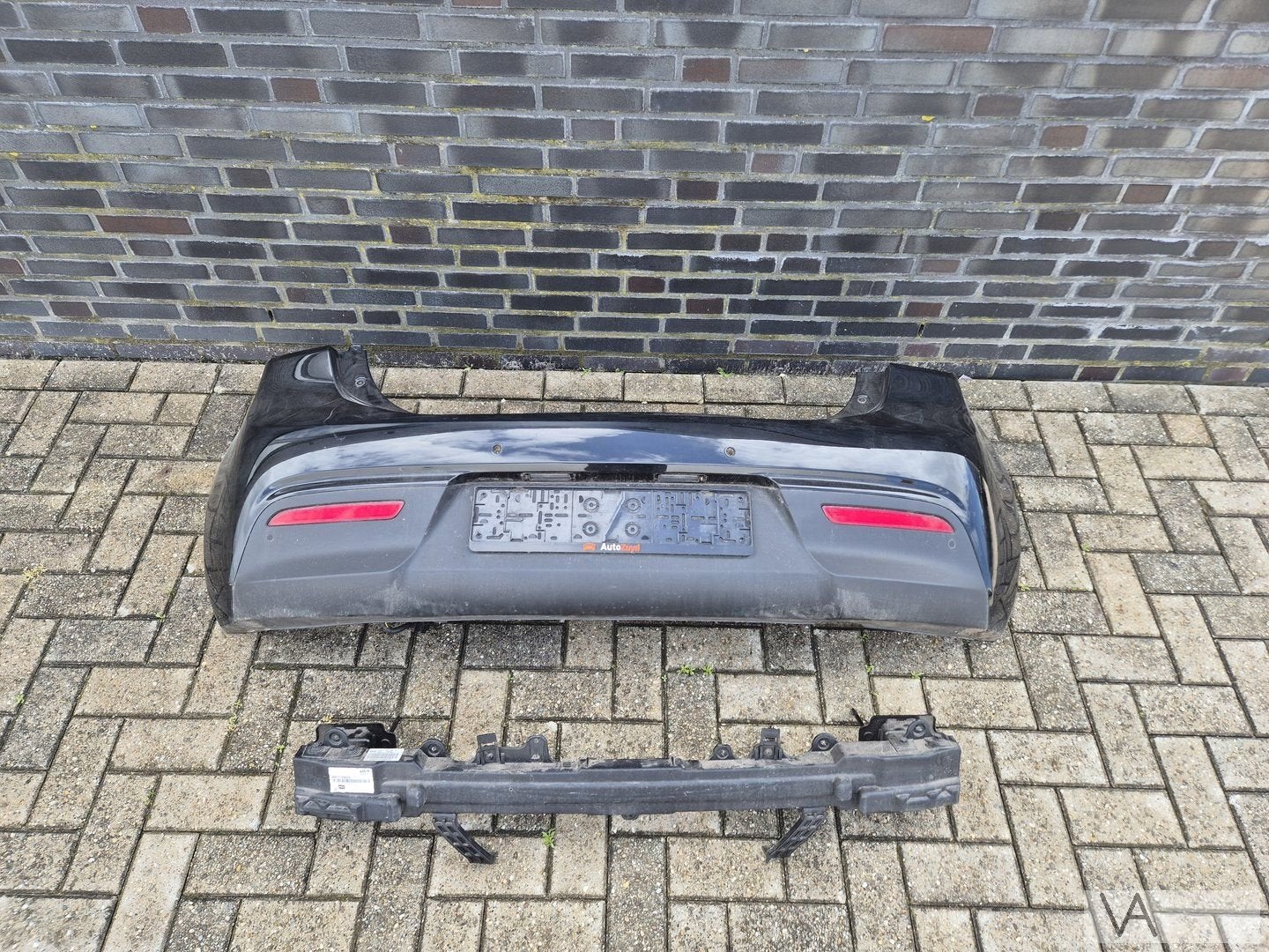 Achterbumper met balk voor Kia Rio 2017 - 2024 zwart pdc, Auto-onderdelen, -, -, Ophalen of Verzenden, Achter