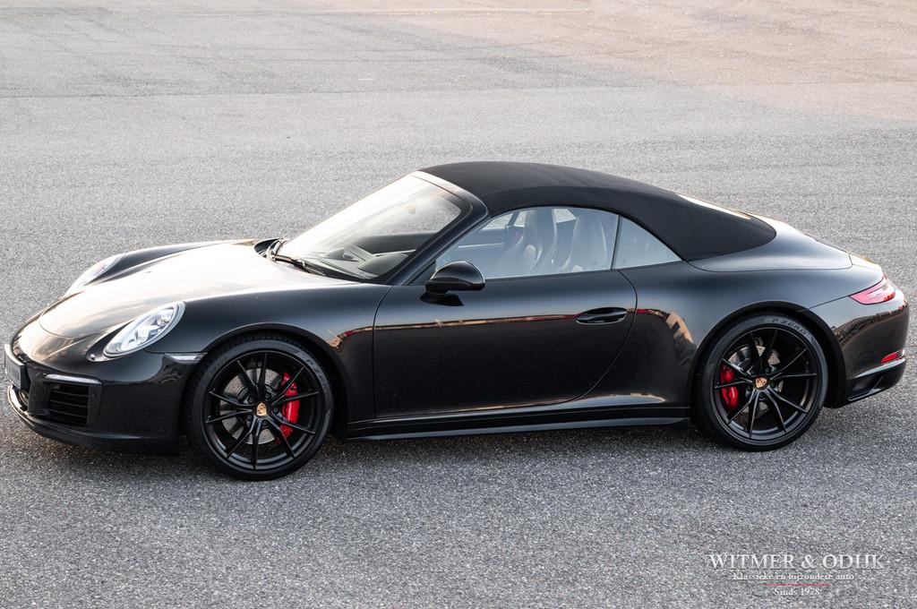 Porsche 911 Cabrio 3.0 Carrera 4S btw auto (bj 2016), Auto's, Gebruikt, Zwart, Cabriolet, 4 stoelen