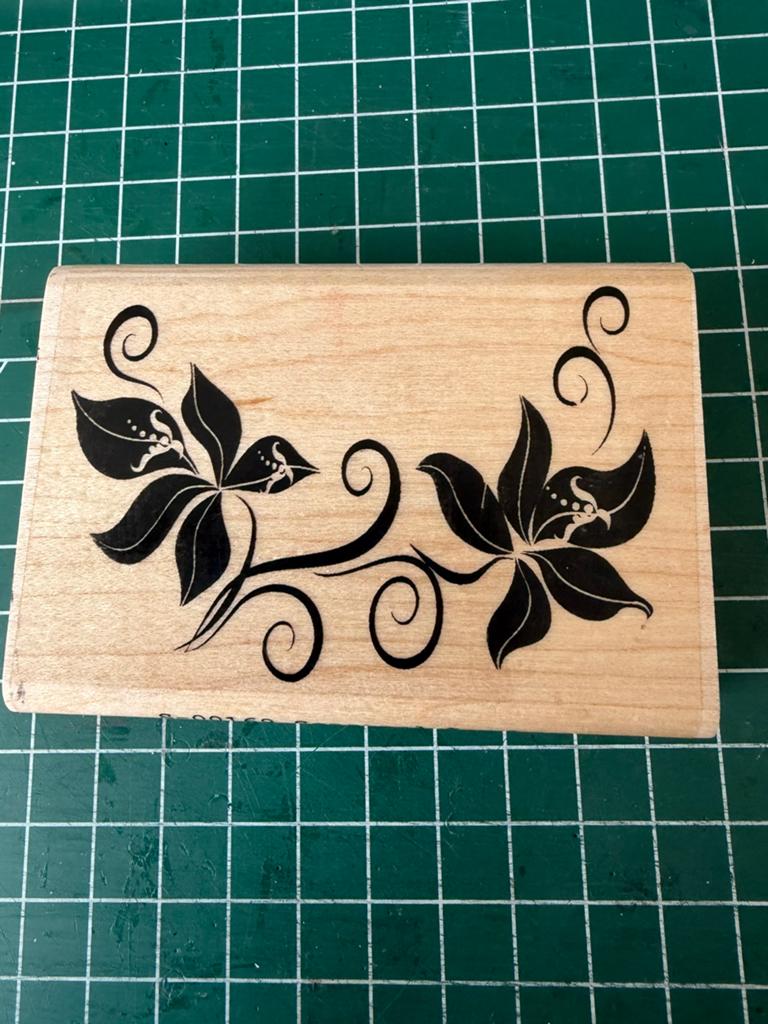 S 00169 seasonal leaf. Ludiec, Ophalen of Verzenden, Houten stempel
