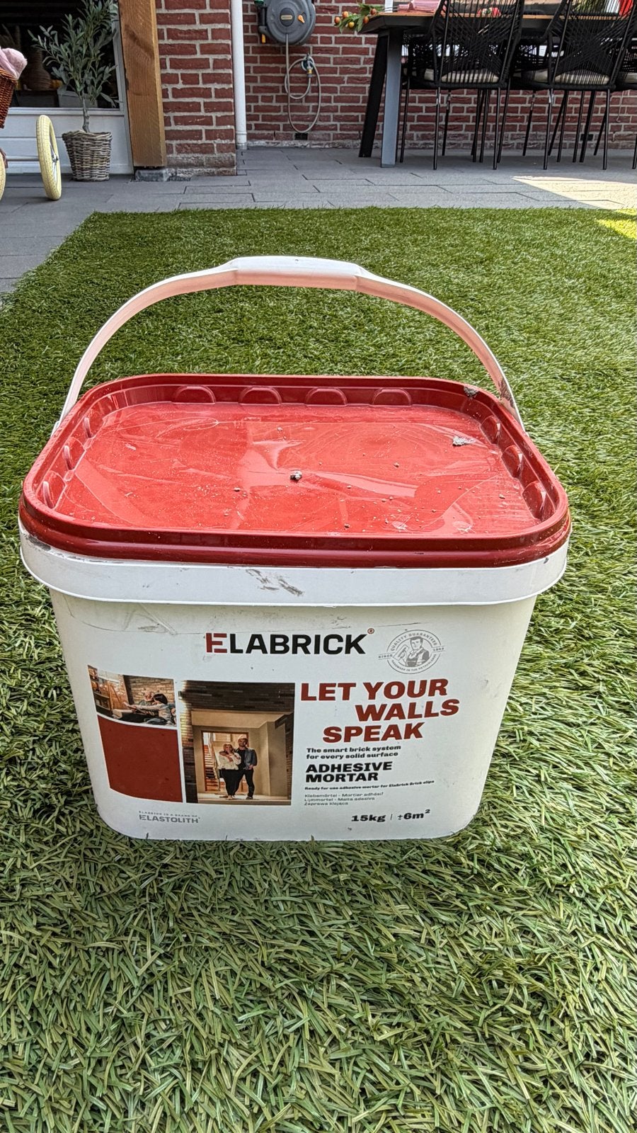 Elabrick Cement Grijze Lijm 15kg - bijna vol, Ophalen, Zo goed als nieuw