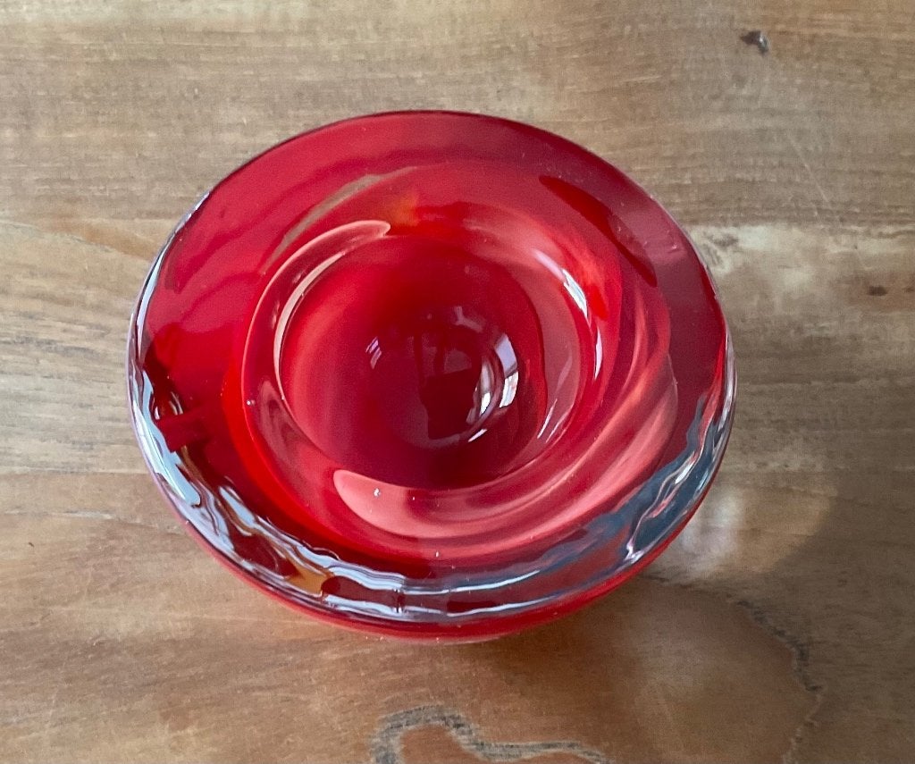Atoll serie Kosta Boda Anna Ehrner swirls waxinelichthouder, Ophalen of Verzenden