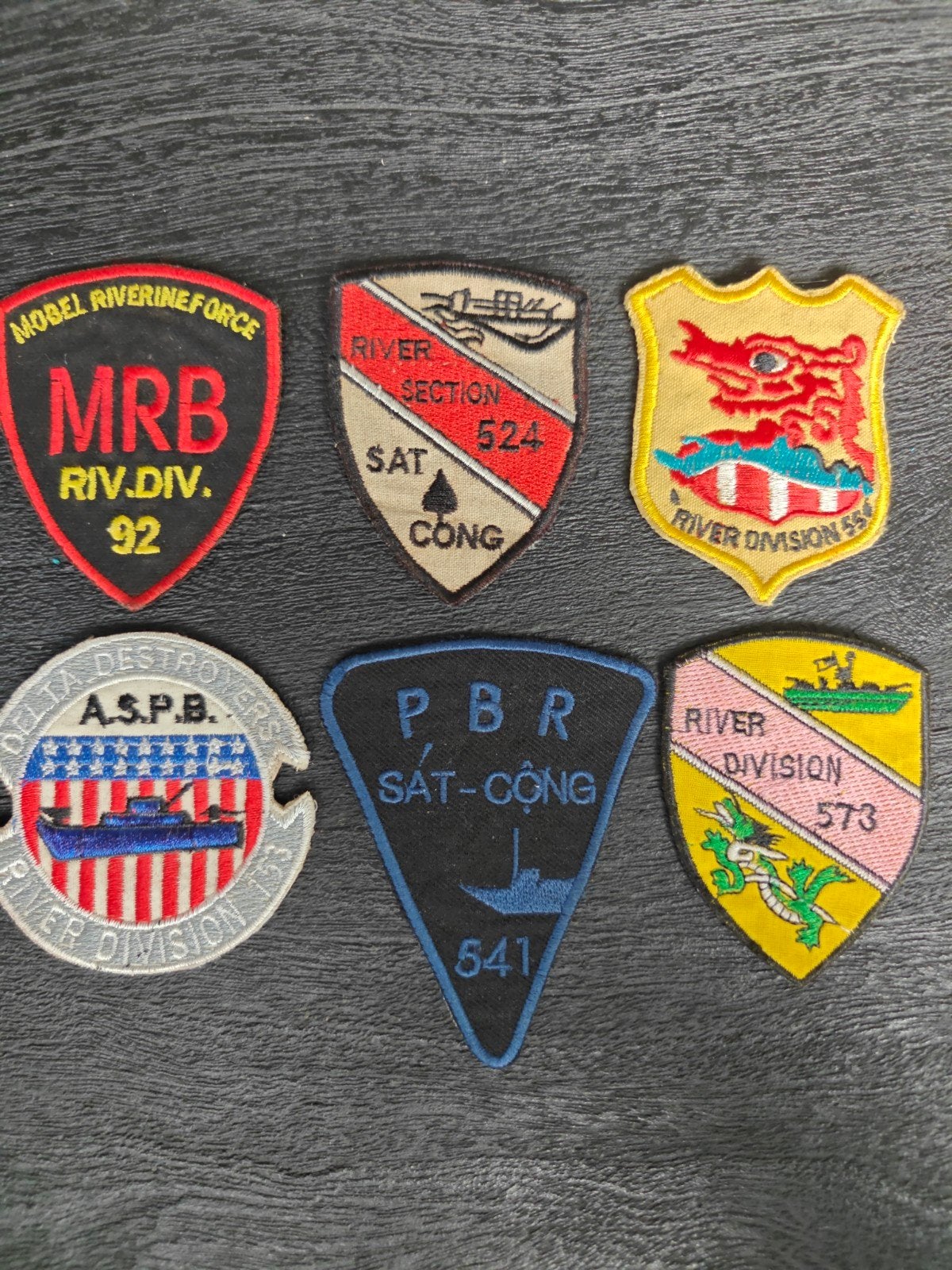 Lot Patches River Division Vietnam periode, Ophalen of Verzenden, Landmacht, Amerika, Embleem of Badge