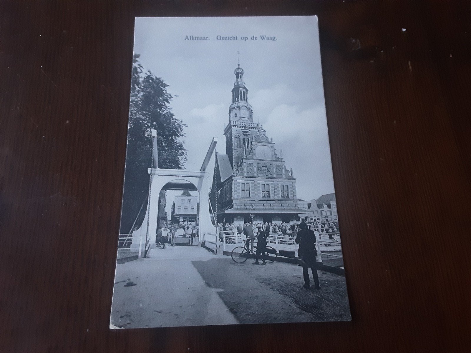 oude kaart Alkmaar gezicht op de waag, Ophalen of Verzenden, Voor 1920, Noord-Holland