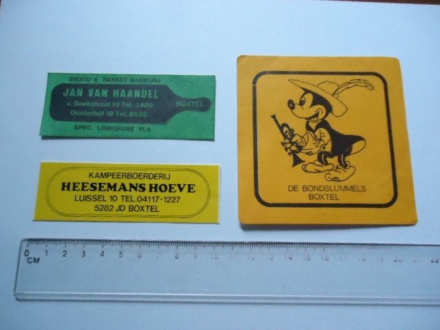 sticker oud Boxtel Bondslummels Potters harold vd Weide band, Verzenden, Zo goed als nieuw, Bedrijf of Vereniging
