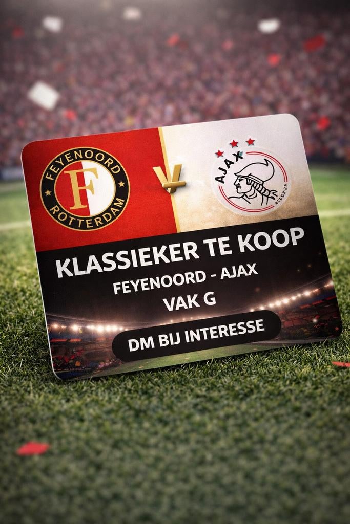 Feyenoord Ajax vak G, Tickets en Kaartjes, Seizoenskaart, Eén persoon