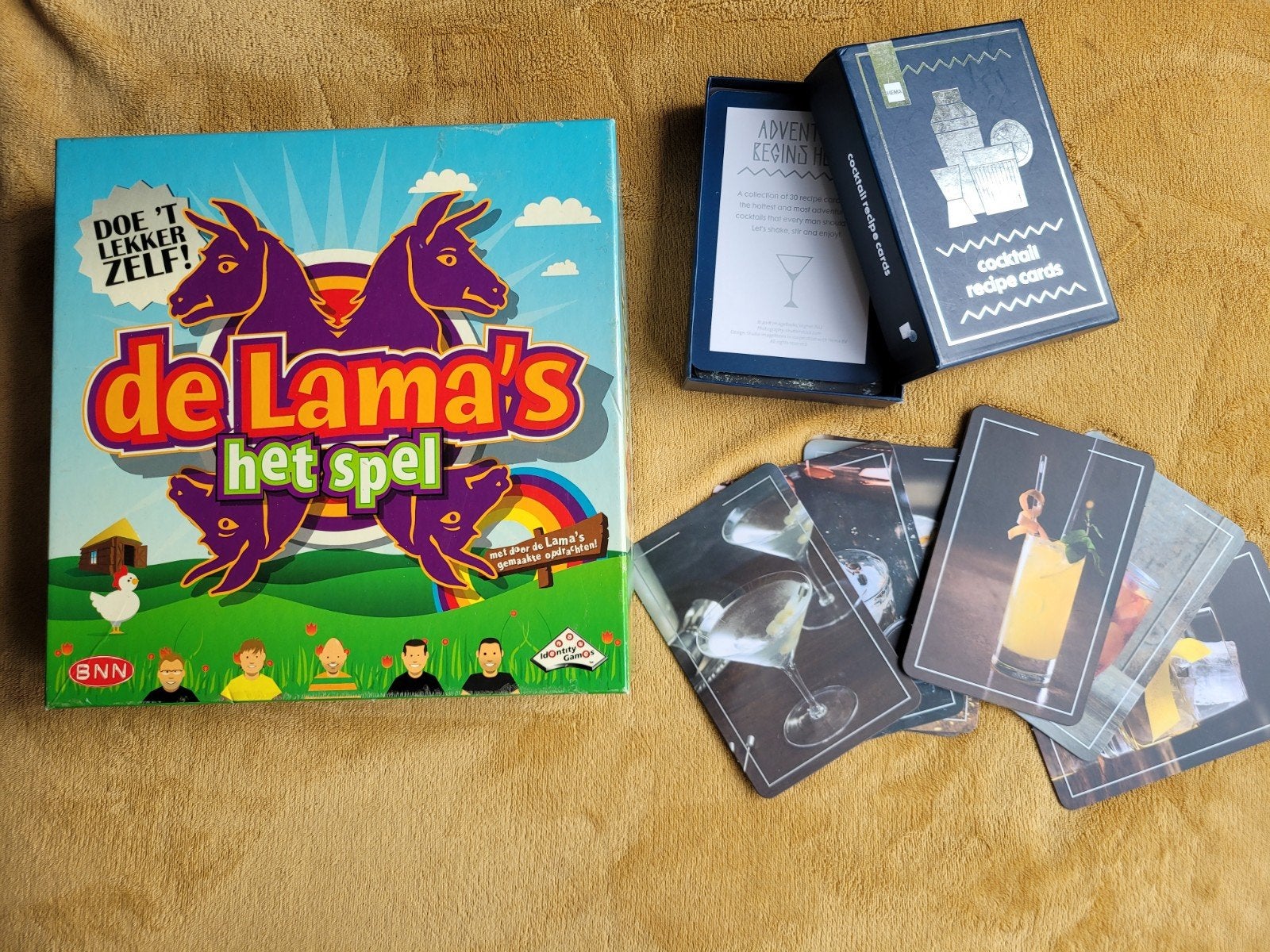 De Lama's Het Spel & Cocktail Recept Kaarten, Drie of vier spelers, Verzenden, Gebruikt, BNN