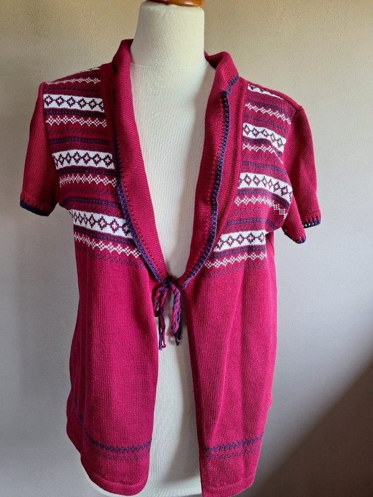 Leuk bordeaux rood stretch vest van Marcienne, maat M, Maat 38/40 (M), Ophalen of Verzenden, Zo goed als nieuw, Marcienne