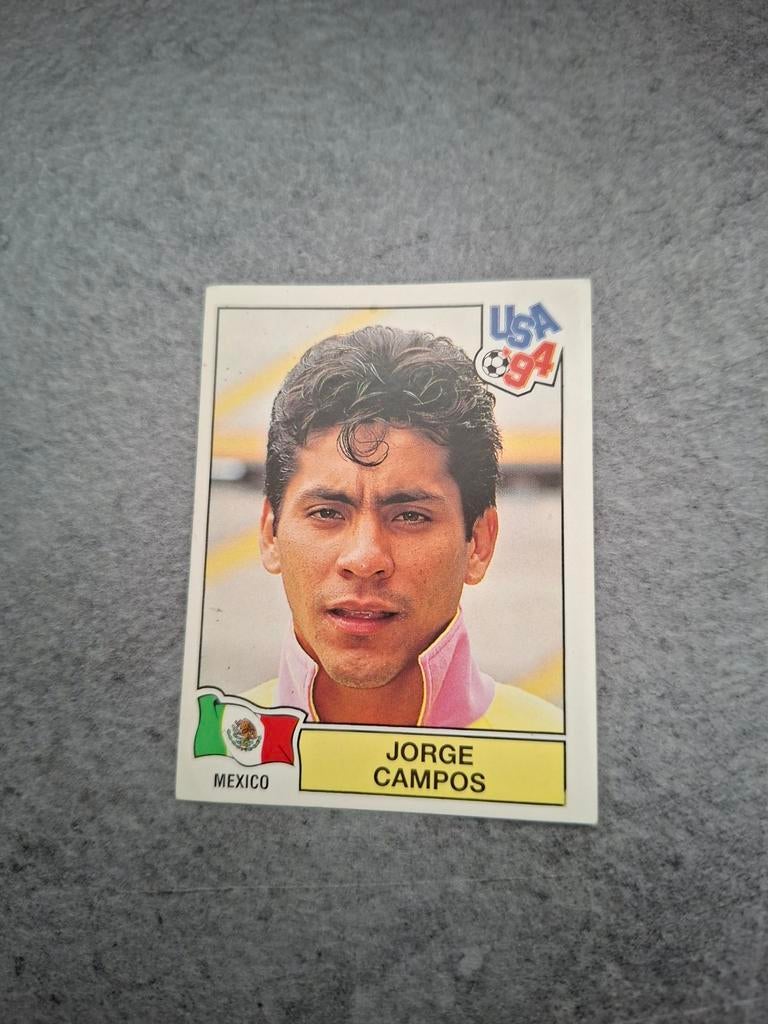 Panini sticker WK 94 USA. Keeper Jorge Campos Mexico., Verzenden, Zo goed als nieuw, Sticker