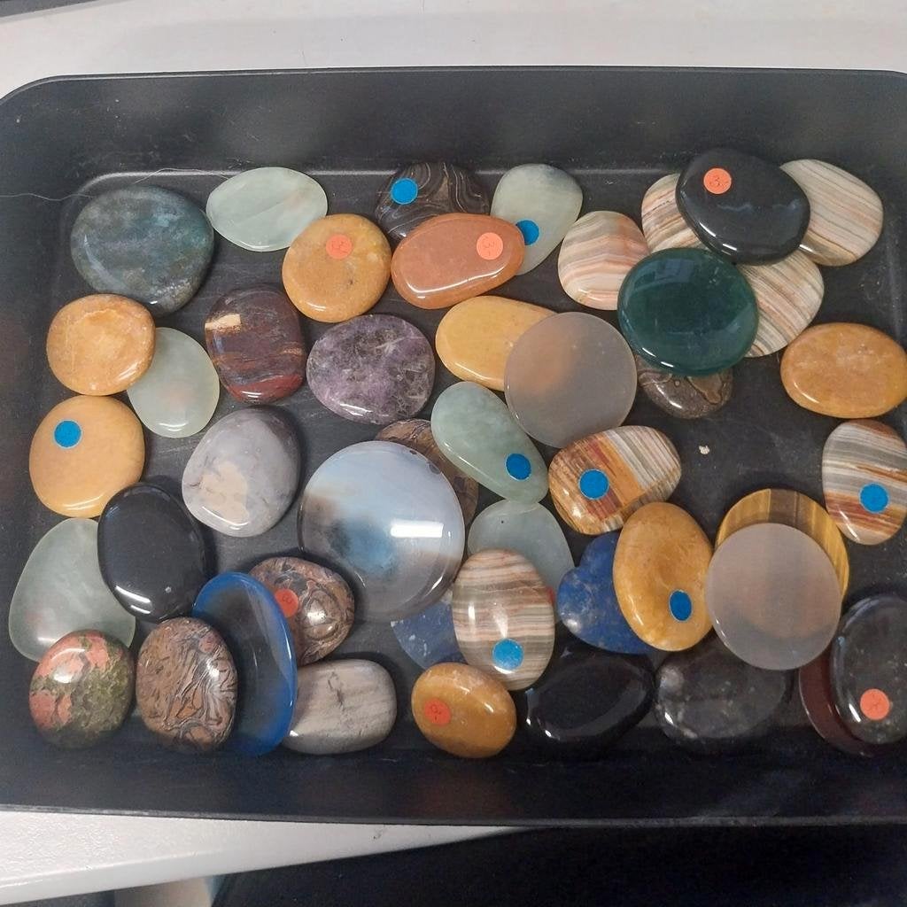 Lot van edelsteen cabochons gemengd, Sieraden, Tassen en Uiterlijk, Ophalen of Verzenden, -, -, -