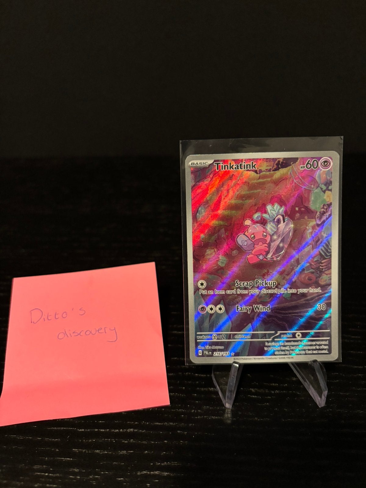 Pokemon - Tinkatink - PAL216 - Paldea Evolved - EXCELLENT, Ophalen of Verzenden, Zo goed als nieuw