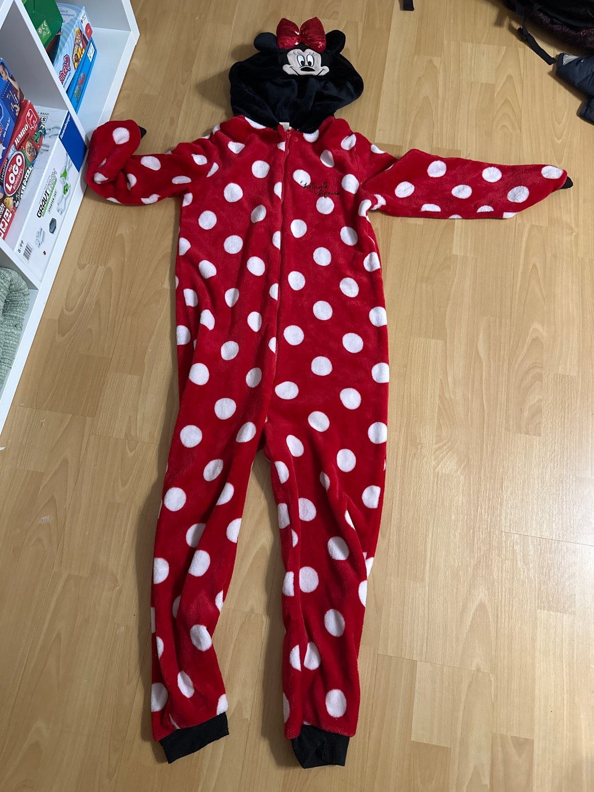 Minnie Mouse onesie - rood met witte stippen, Ophalen, Zo goed als nieuw
