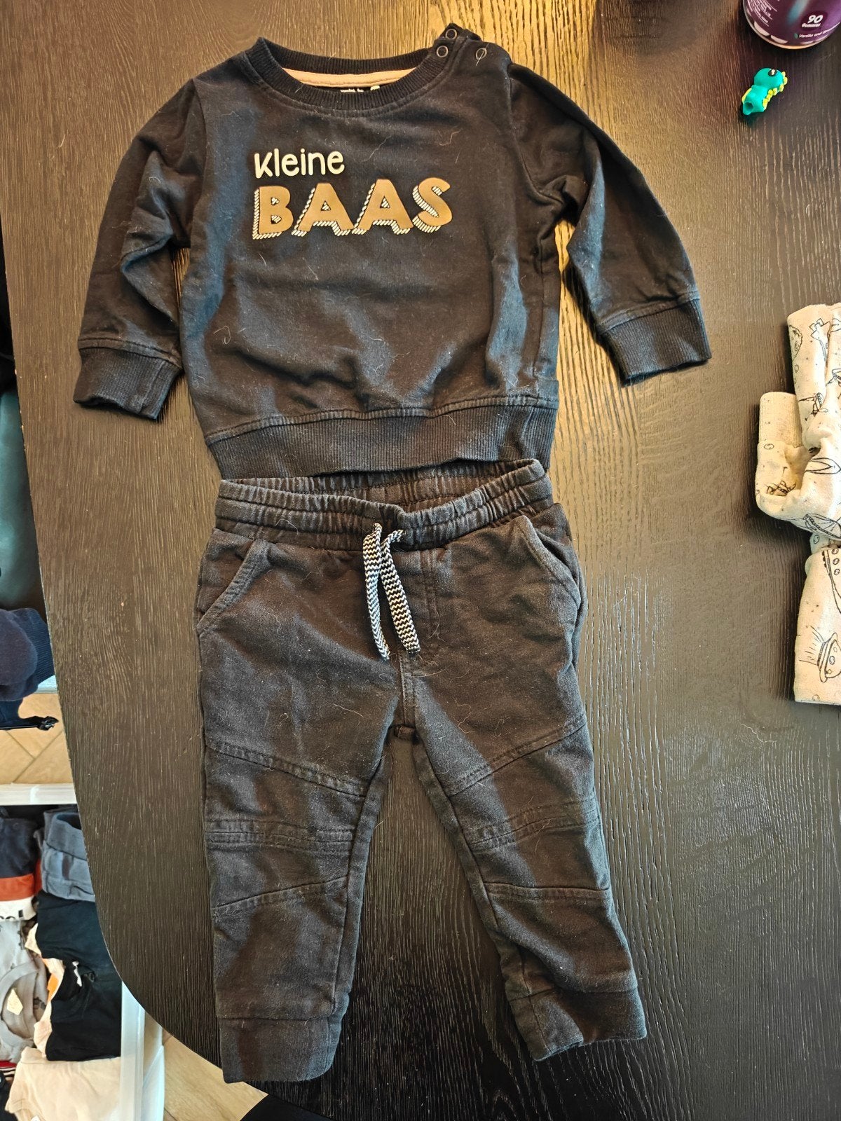 Prenatal setje 'kleine BAAS' maat 74, Kinderen en Baby's, Babykleding | Maat 74, Gebruikt, Ophalen of Verzenden, Setje, Prenatal