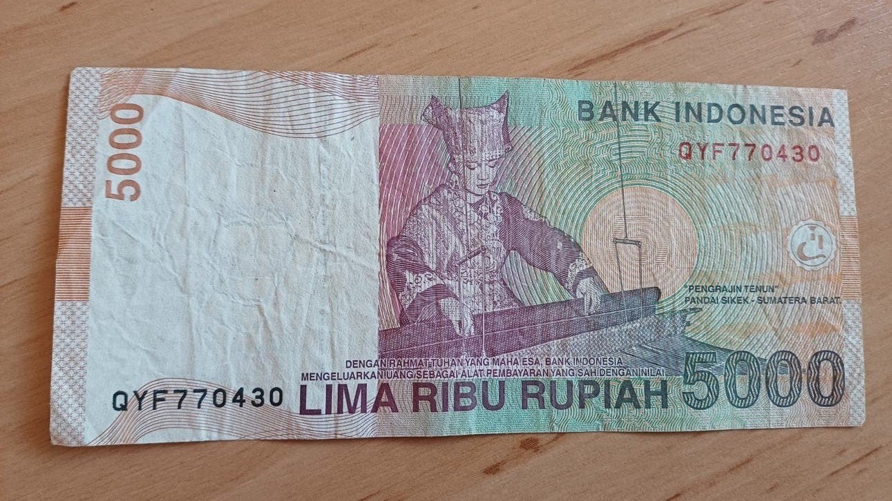 Indonesische 5000 Rupiah bankbiljet (2014), Postzegels en Munten, Bankbiljetten | Azië, Ophalen of Verzenden, Zuidoost-Azië, Los biljet