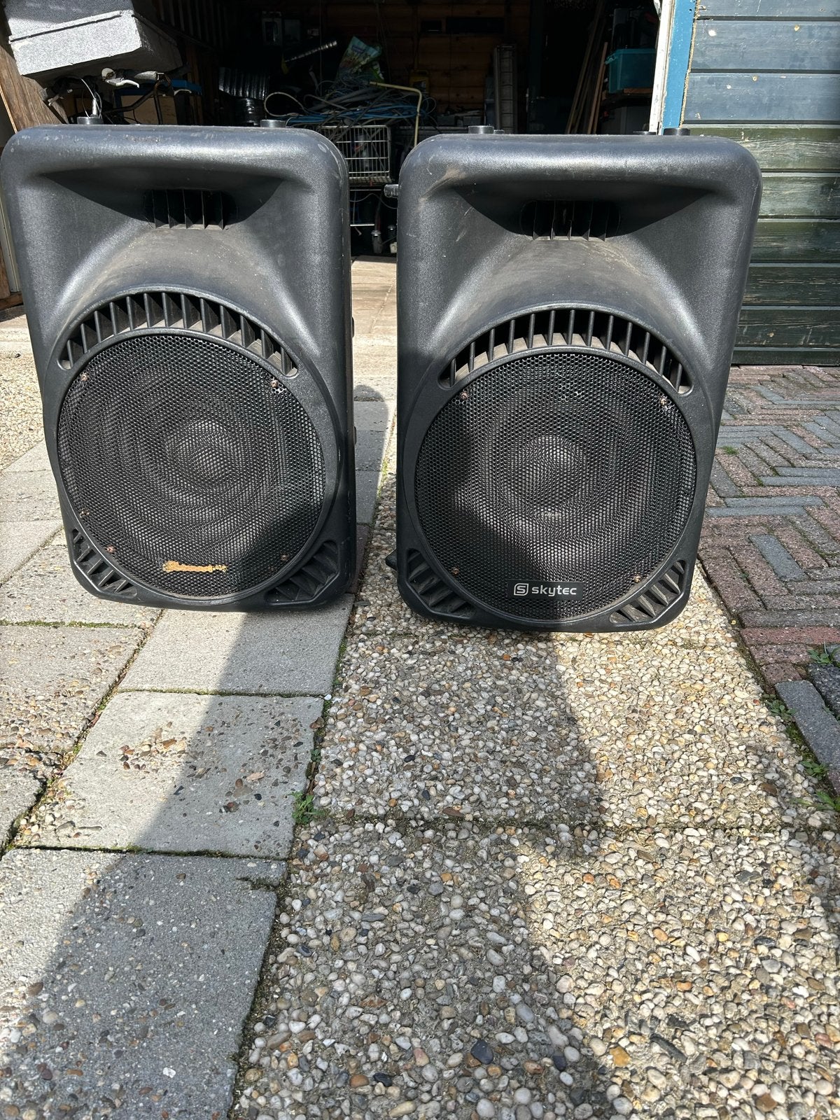 Skytec Hi-End actieve PA luidsprekers 15 inch, Gebruikt, Party speaker, Ophalen of Verzenden, Geschikt voor surround/home cinema
