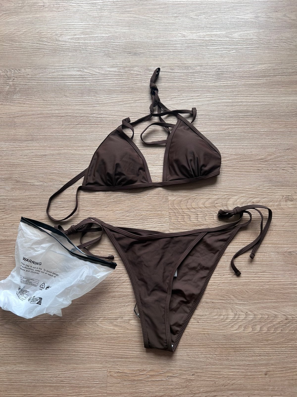 Bruine bikini maat L Shein NIEUW, Ophalen of Verzenden, Nieuw, Bruin, Bikini