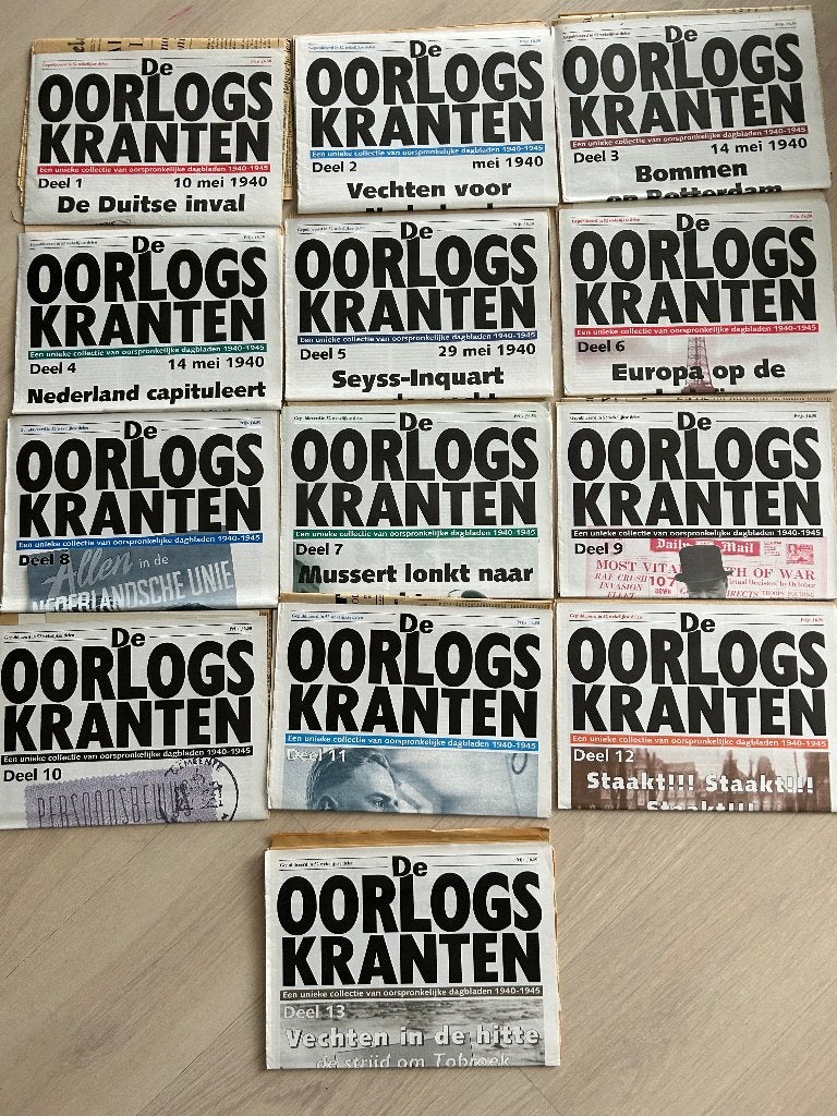 Oorlogskranten, Tweede Wereldoorlog, Ophalen of Verzenden, Zo goed als nieuw, Meerdere auteurs