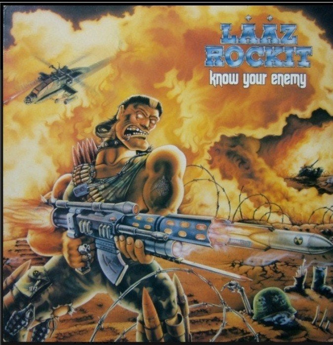 Laaz Rockit Know Your Enemy Vinyl 1987, LP, Originele persing, Ophalen of Verzenden, Zo goed als nieuw