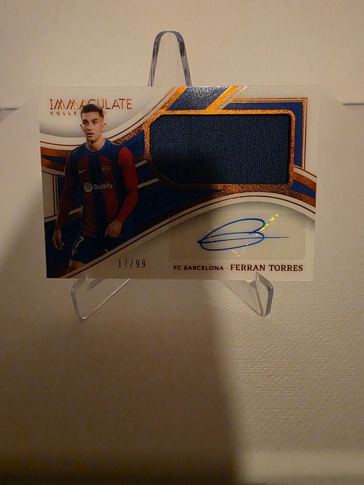 Ferran Torres FC Barcelona Auto Patch 99 Inc verzenden, Ophalen of Verzenden, Zo goed als nieuw, Buitenlandse clubs, Spelerskaart