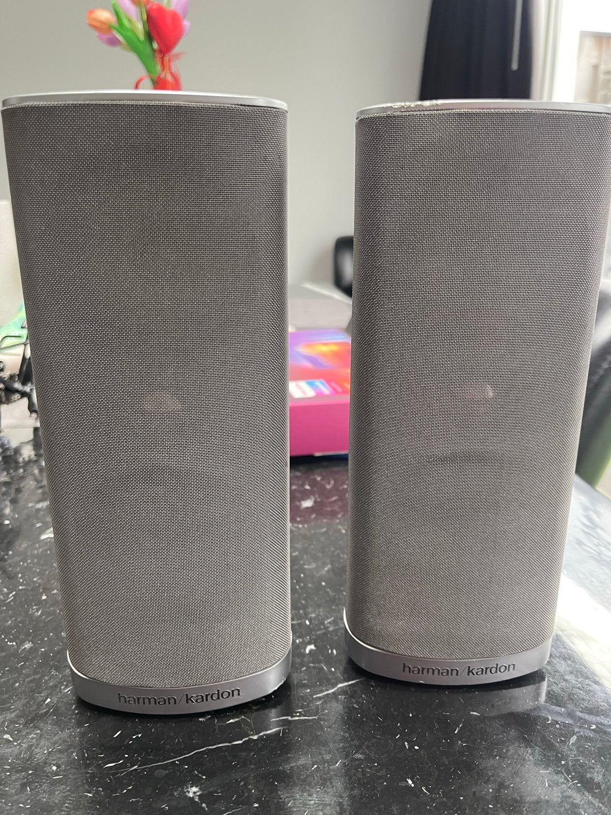 Harman Kardon SAT-TS14 Stereo Speakers - Grijs, Audio, Tv en Foto, Ophalen, Stereo speakers, Gebruikt, Geschikt voor surround/home cinema