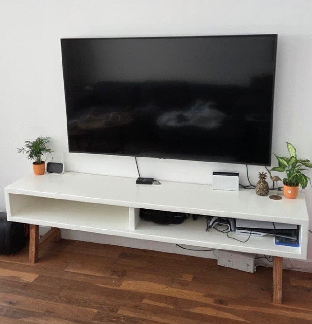 Handgemaakt open tv-meubel, Ophalen, 150 tot 200 cm, Zo goed als nieuw, Minder dan 100 cm