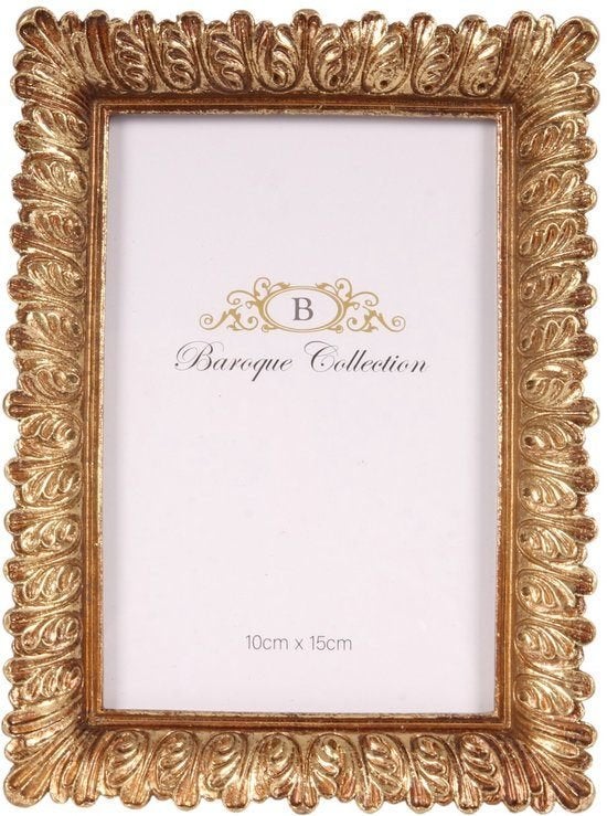 Barokke Fotolijst Goud - 10x15 cm - Resin, Kunststof, Baroque Collection, 19 cm, Met sierrand