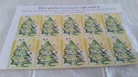 kerstzegels om mee te versieren, Ophalen of Verzenden, Nieuw