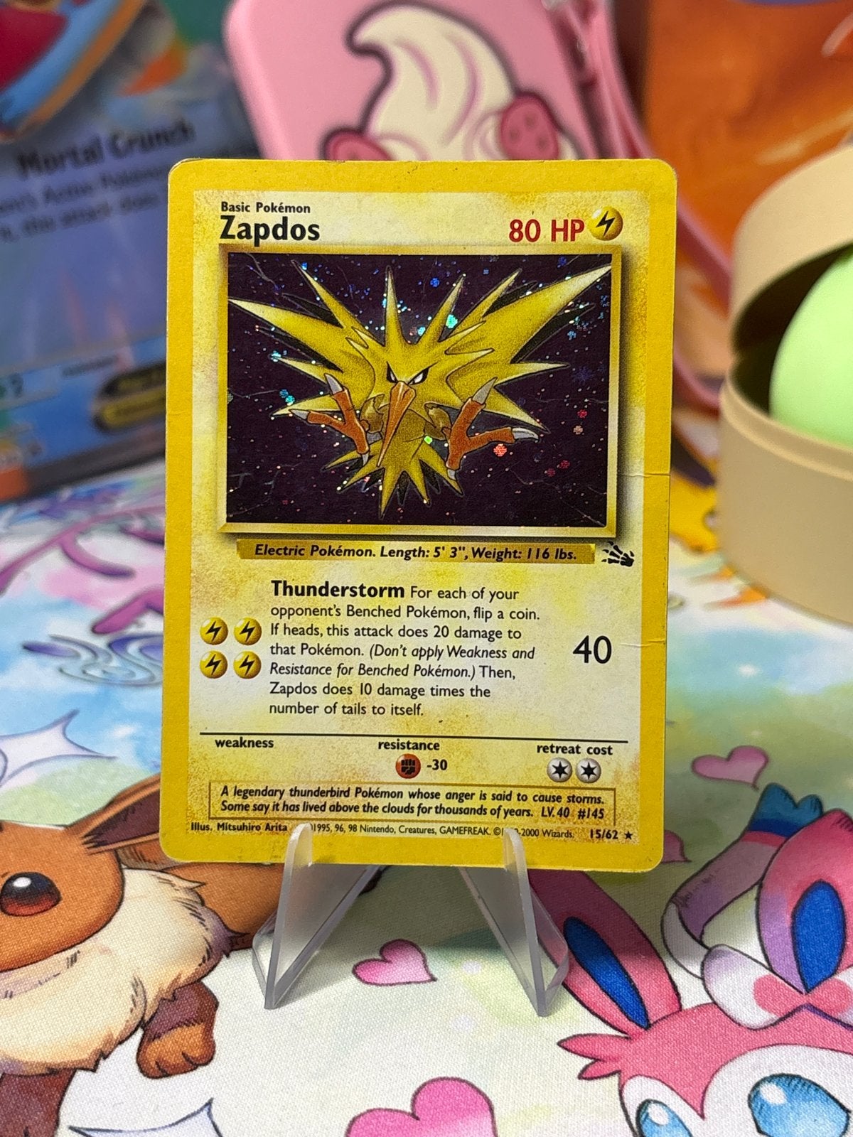 Zapdos Holo 15/62, Ophalen of Verzenden, Gebruikt, Losse kaart