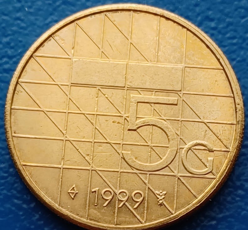 5 gulden 1999 - Beatrix, Verzenden, Koningin Beatrix, 5 gulden, Losse munt