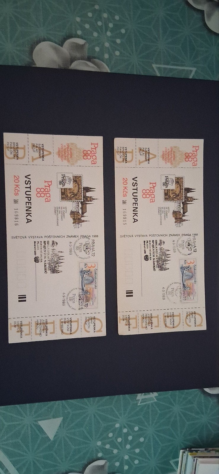 Praga 88 Wereldtentoonstelling Postzegels Tsjechoslowakije, Ophalen of Verzenden