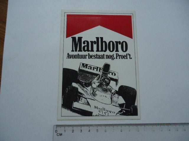 sticker oud Marlboro formule 1 senna prost zandvoort f-1, Verzenden, Zo goed als nieuw, Bedrijf of Vereniging