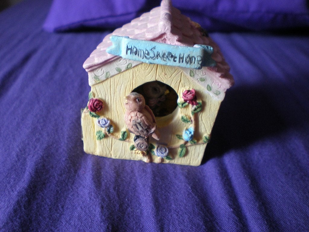 Vintage miniatuur openklapbaar vogelhuisje (diorama)., Ophalen of Verzenden, Gebruikt, Overige typen
