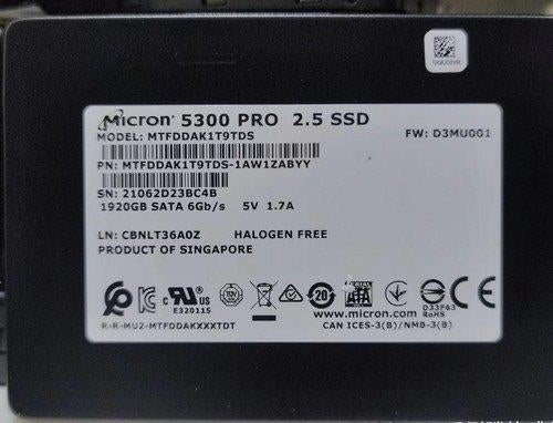 Micron 5300 Pro 1,92Tb ssd (8 op voorraad), Micron Nederland, Intern, Gebruikt, Ophalen of Verzenden