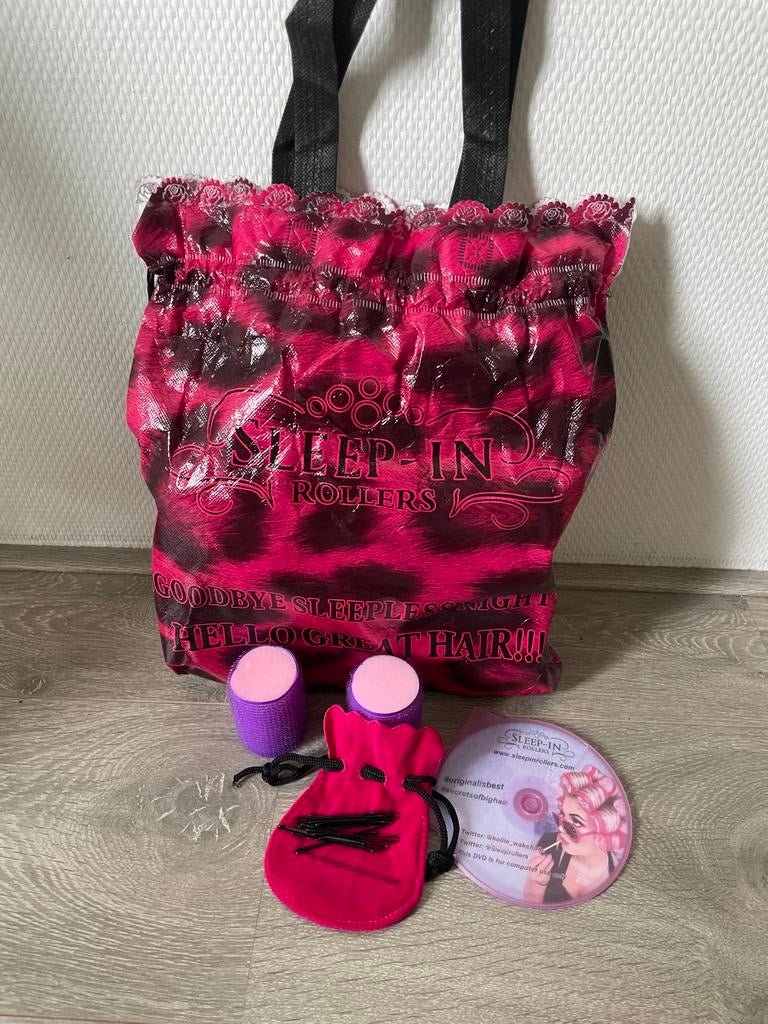 Tas met zachte kleefrollers en haarspeldjes, Sieraden, Tassen en Uiterlijk, Uiterlijk | Haarverzorging, Gebruikt, Overige typen