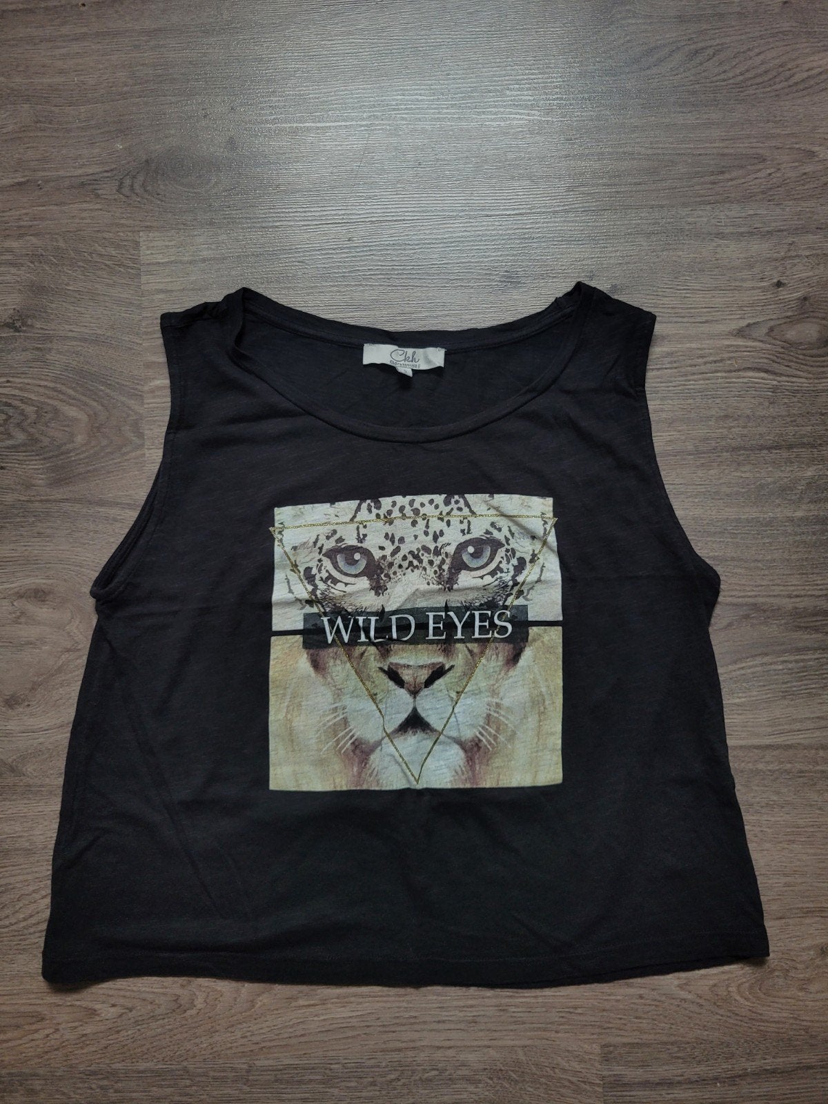 Zwarte top met tijgerprint. Maat S. Nieuw!, Kleding | Dames, Tops, Zwart, Nieuw, Ophalen of Verzenden, Maat 36 (S)
