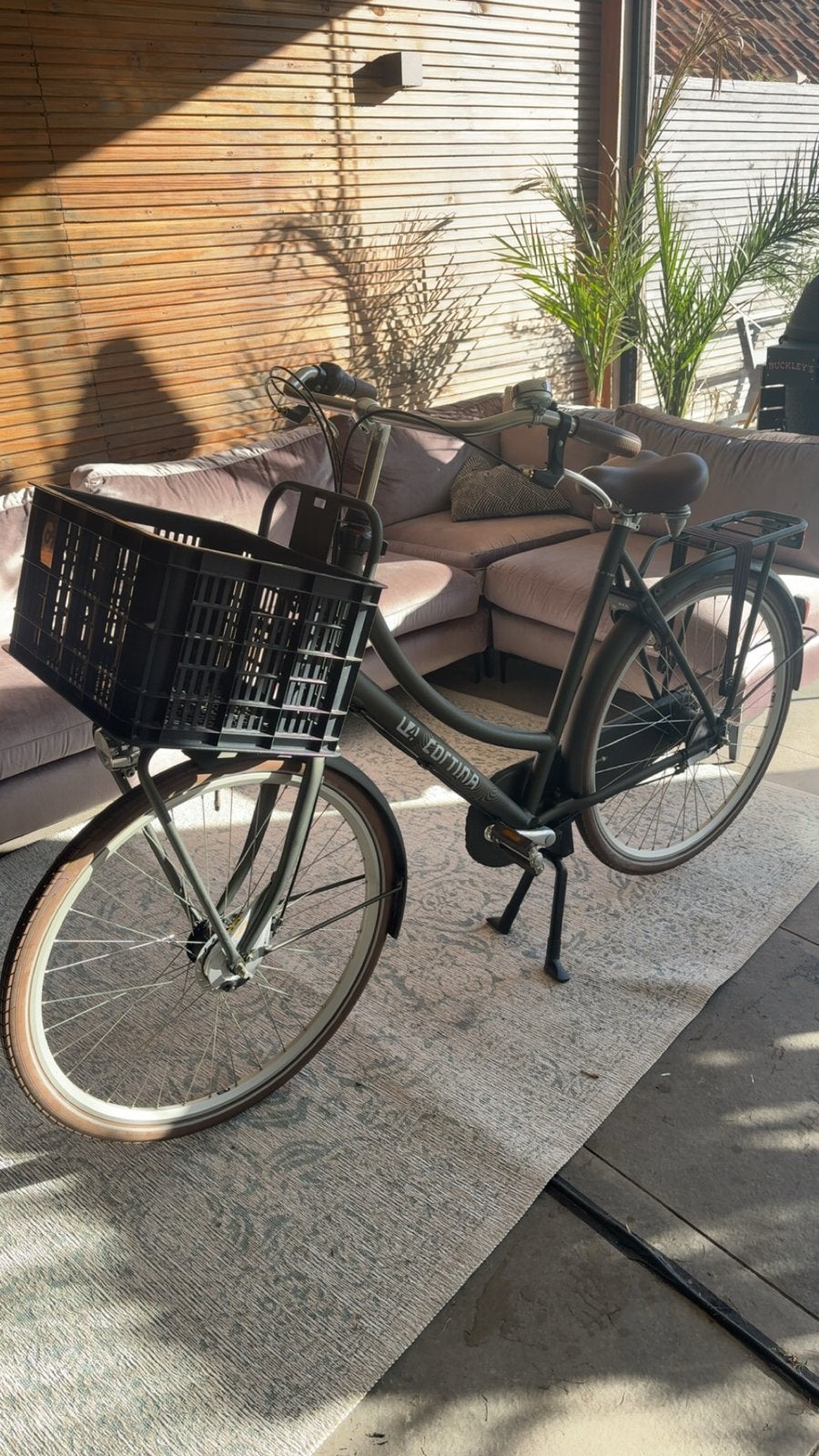 Mooie groene Cortina fiets met mand, Ophalen, Terugtraprem, Versnellingen, 53 tot 56 cm