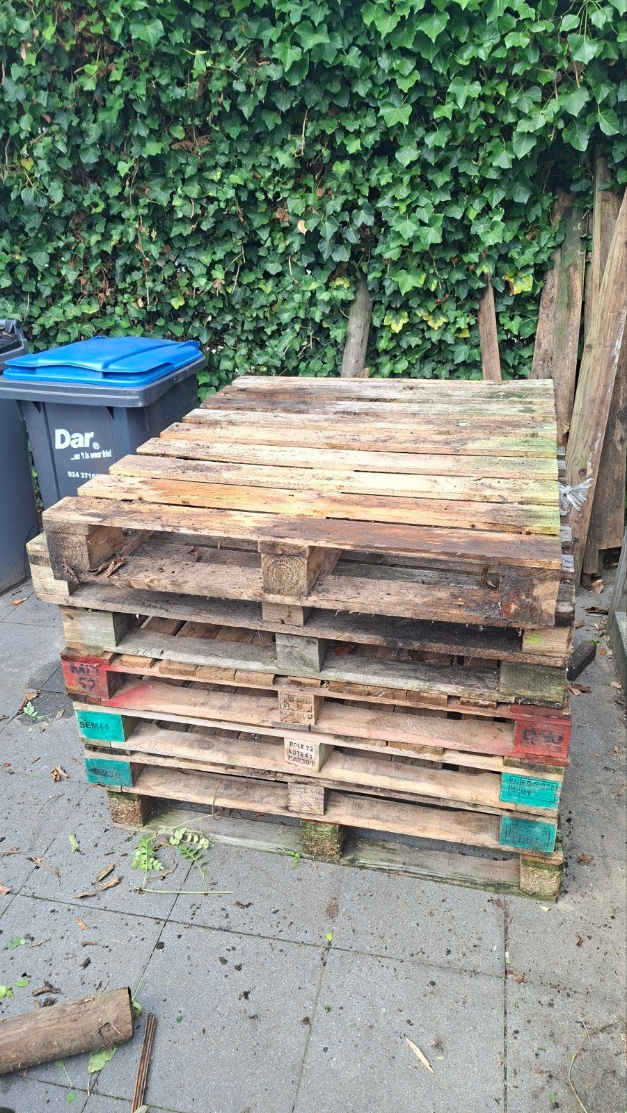 Gebruikte pallets 120x100cm - 7 stuks (gratis af te halen), Ophalen, Gebruikt, 50 mm of meer, Pallet