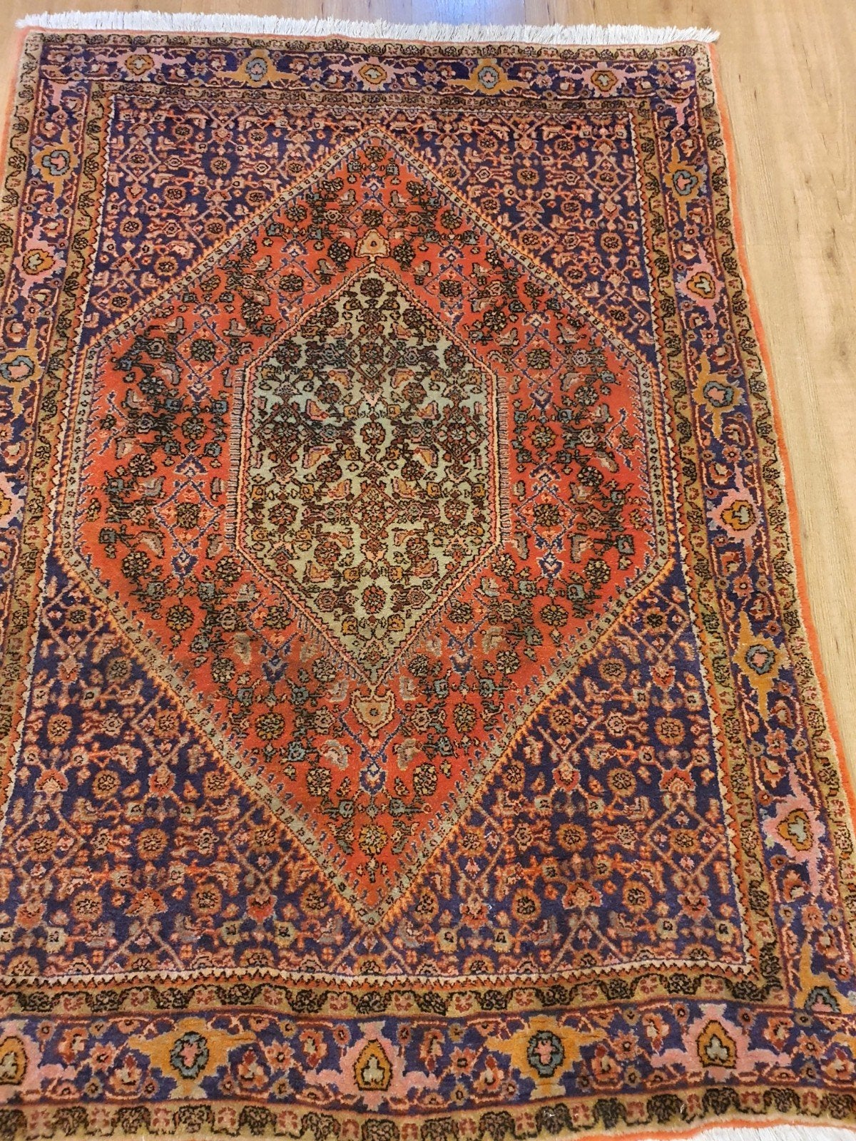 Vintage handgeknoopt perzisch tapijt bidjar 166x114, Info@SlatsAntiek.nl, Tweedehands, 100 tot 150 cm, Perzisch