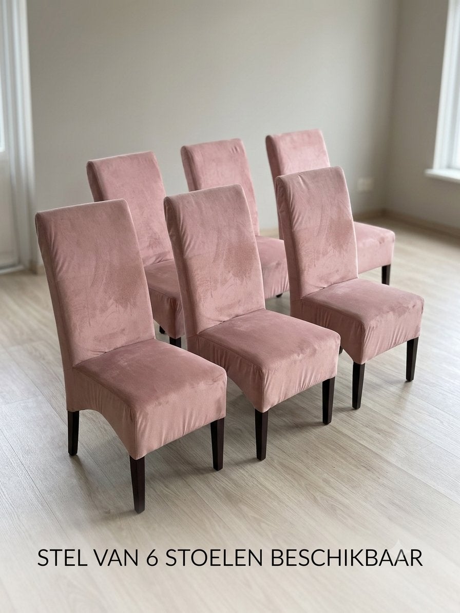 Set van 6 beige stoelen, Ophalen, Gebruikt, Overige kleuren, Stof