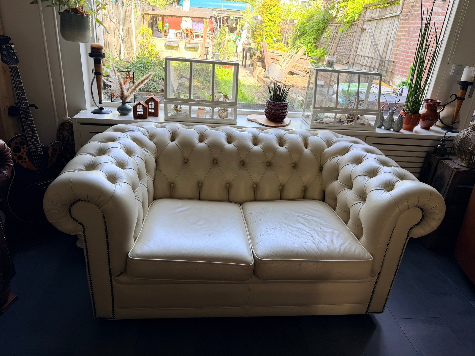 Originele Chesterfield, Ophalen, Gebruikt, 150 tot 200 cm, Tweepersoons